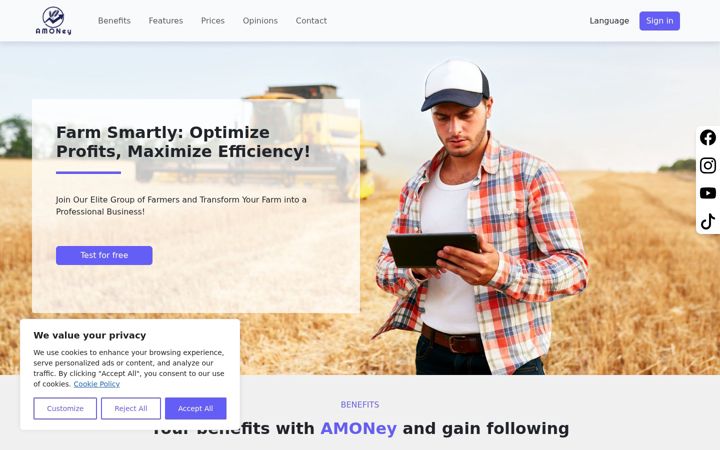 Screenshot του amoney.ag