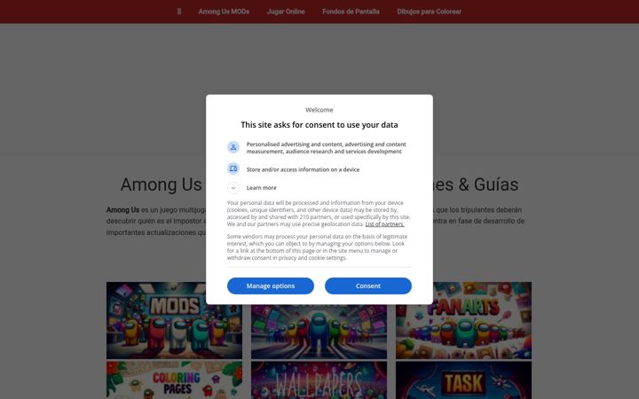 Screenshot of among-us.net