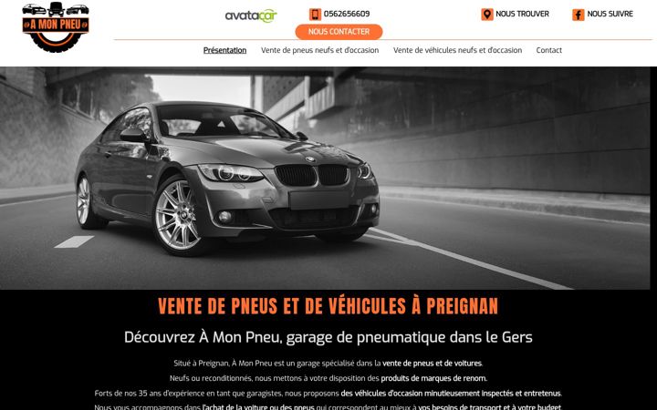 Screenshot of amonpneu.fr