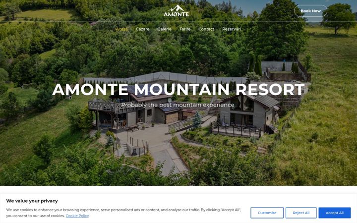 Screenshot ta' amonte-resort.ro