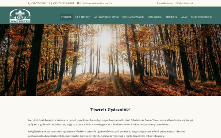 Screenshot of amontemetkezes.hu