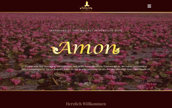 Ekrānuzņēmums no amonthaimassage.de