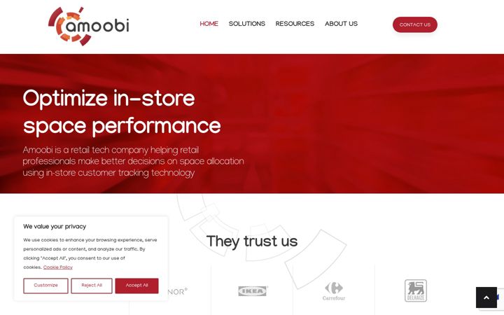 Screenshot of amoobi.com