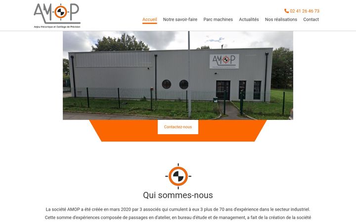 Screenshot of amop49.fr