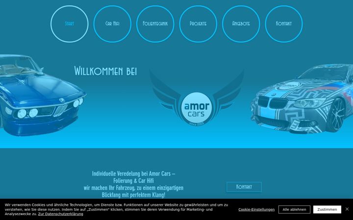 Screenshot van amor-cars.de