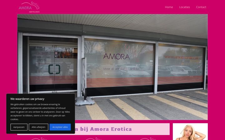 Screenshot of amora-erotica.nl