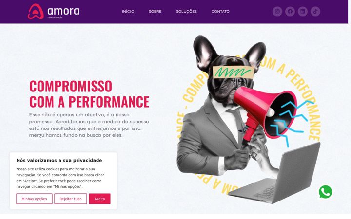 Screenshot of amoracomunicacao.com.br