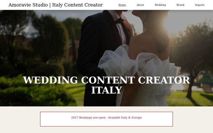 Screenshot of amoraviestudio.com