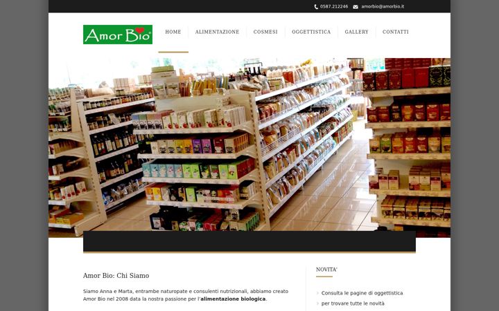 Screenshot of amorbio.it