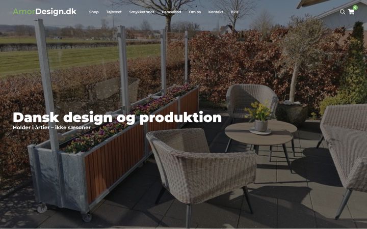 Screenshot stránky amordesign.dk