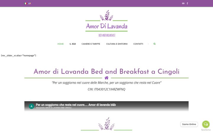 Ekrano kopija amordilavanda.it