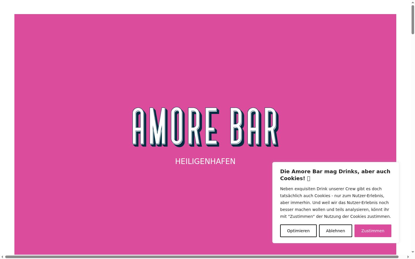 Screenshot del banner di consenso mostrato prima di qualsiasi interazione