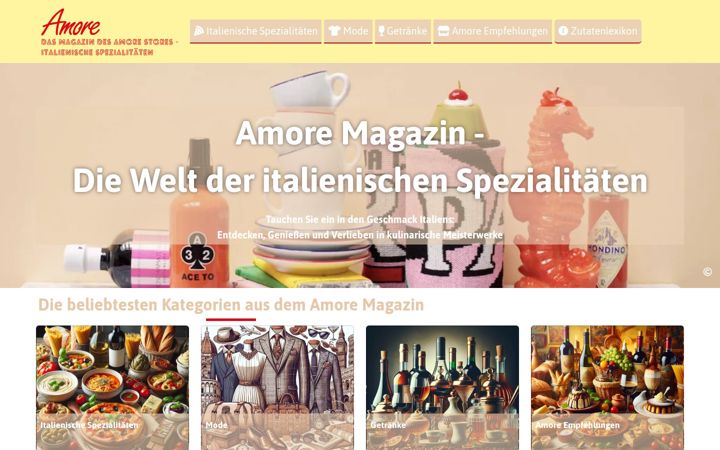 Screenshot of amore-magazin.de