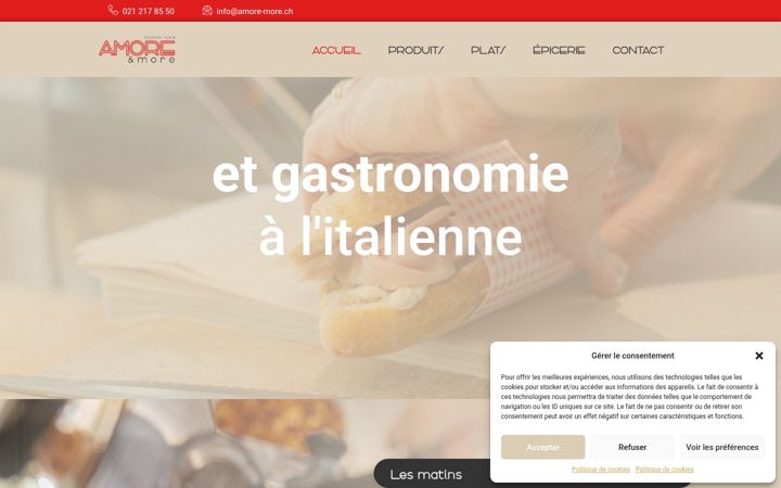 Screenshot of amore-more.ch