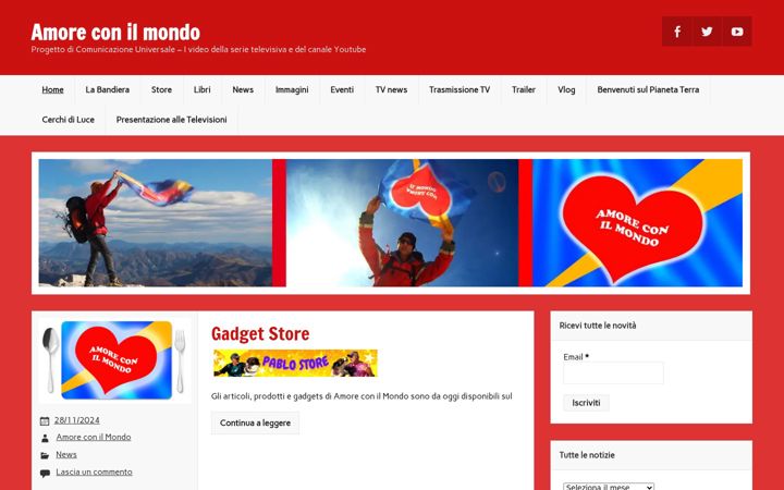 Screenshot of amoreconilmondo.com