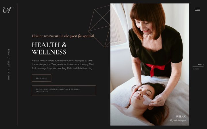 Screenshot of amoreholistic.co.uk