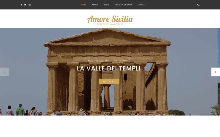 Screenshot of amoresicilia.com