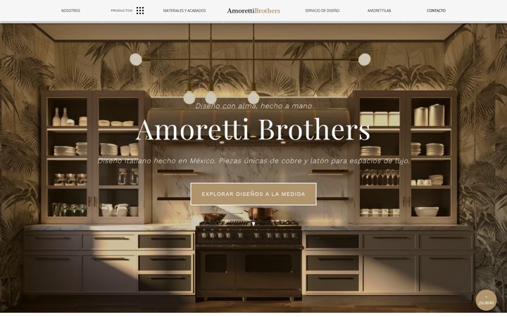 Screenshot of amorettibrothers.com.mx