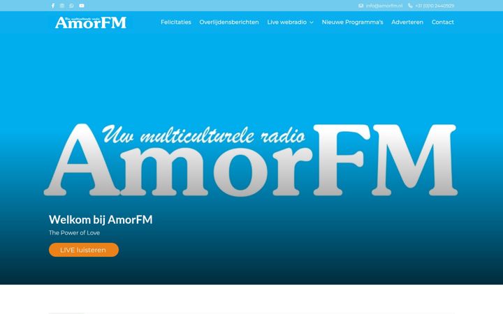 Screenshot of amorfm.eu