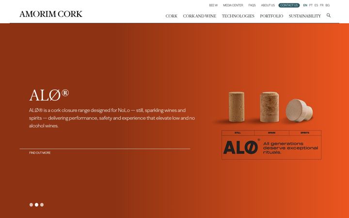 Screenshot of amorimcork.com