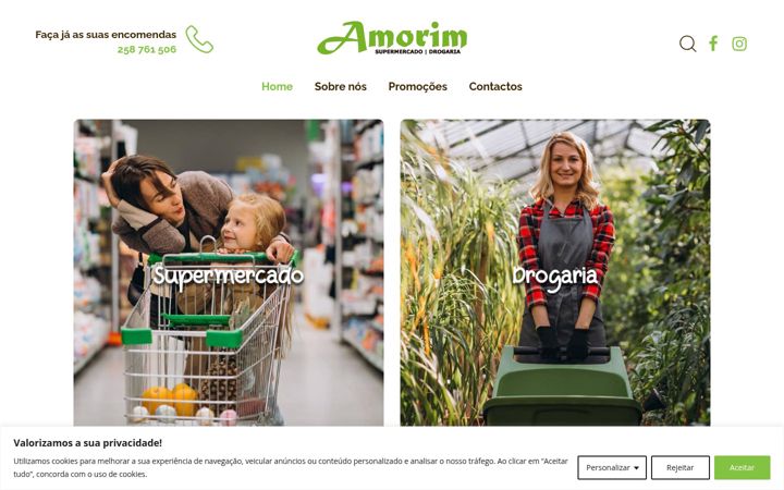 Ekraanipilt saidist amorimsupermercado.pt