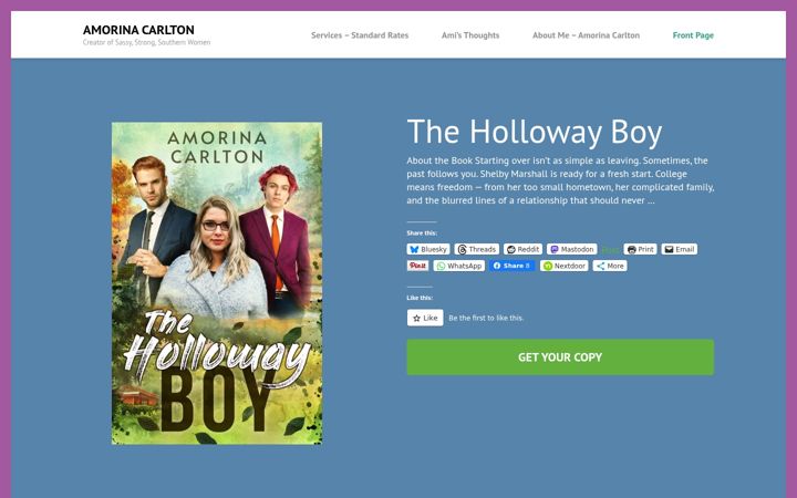 Screenshot of amorinacarlton.com