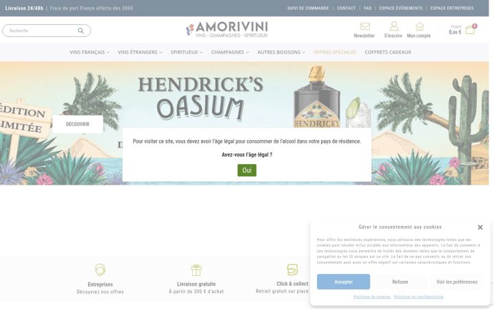 Screenshot of amorivini.com