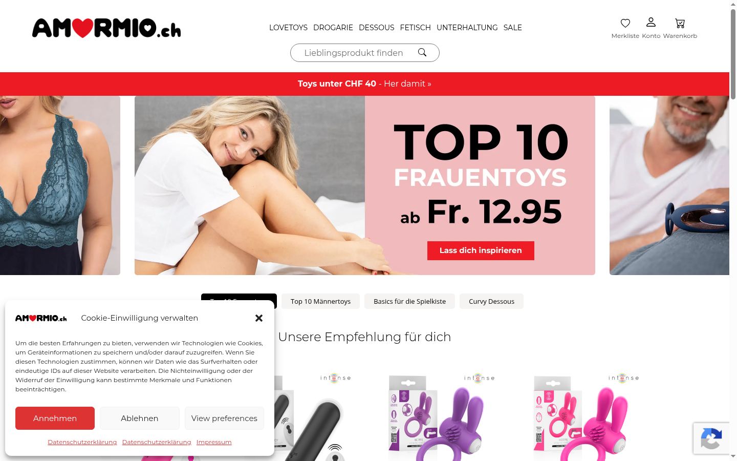 Sutikimo reklamjuostės, rodytos prieš bet kokią sąveiką, ekrano kopija