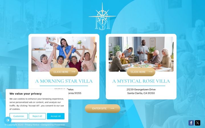 Screenshot of amorningstarvilla.com