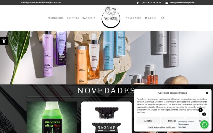Screenshot of amorodoshop.com