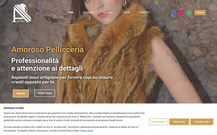Screenshot of amorosopellicceria.com