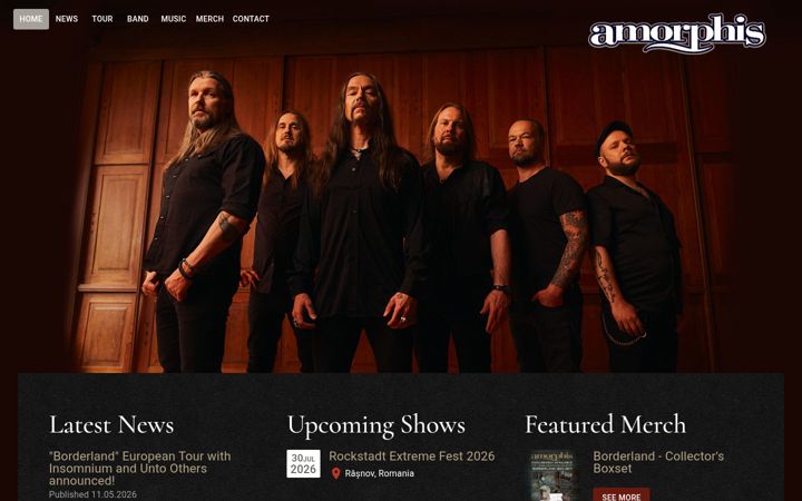 Screenshot of amorphis.net