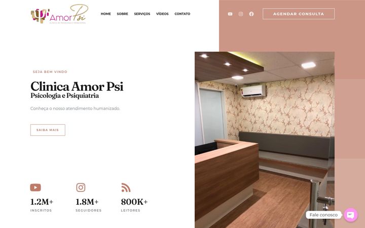 Screenshot of amorpsi.com.br