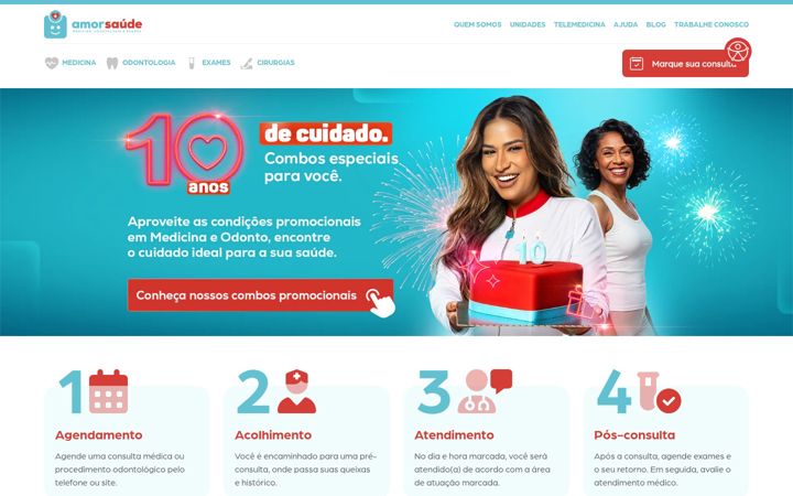 Screenshot of amorsaude.com.br