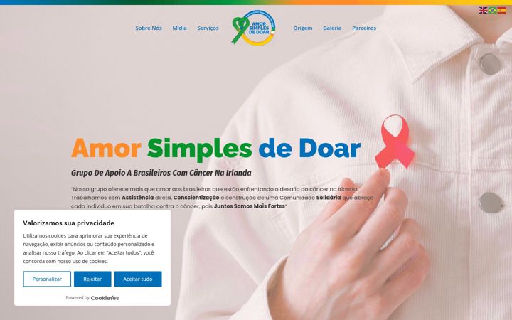 Screenshot of amorsimplesdedoar.com