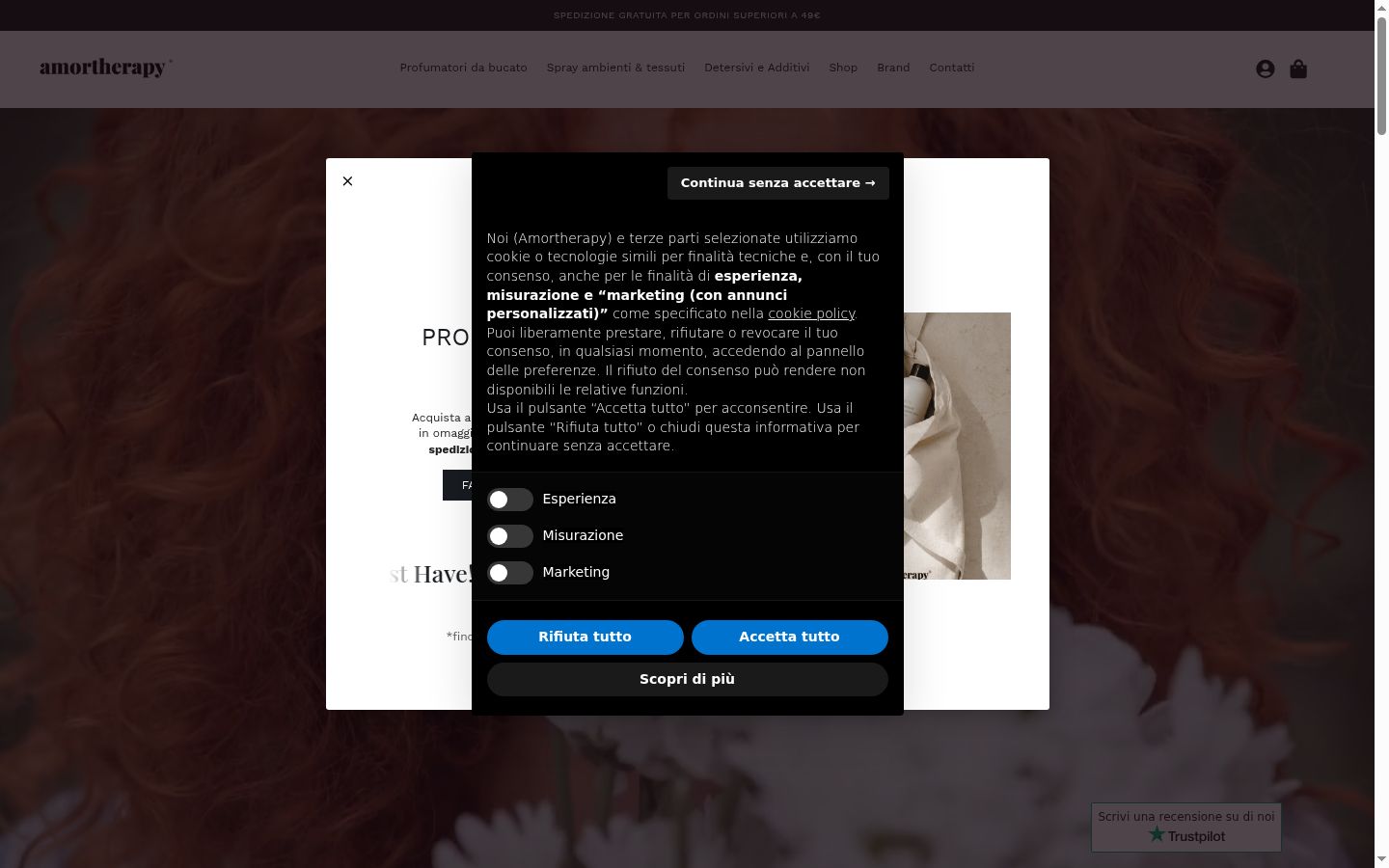 Snímka obrazovky banera súhlasu zobrazeného pred akoukoľvek interakciou