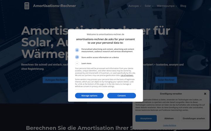Screenshot of amortisations-rechner.de