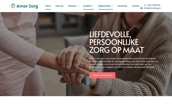 Screenshot του amorzorg.nl