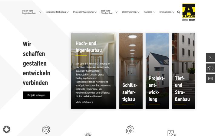 Screenshot of amos-bau.de