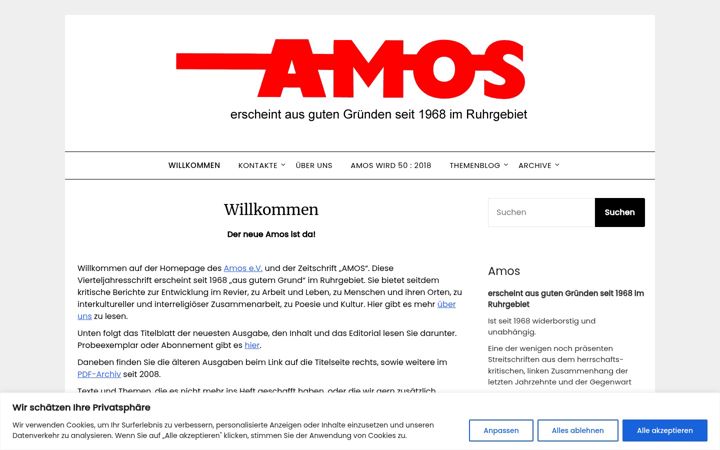 Screenshot of amos-ev.de