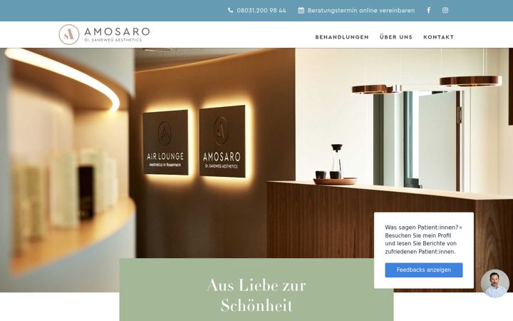 Screenshot of amosaro.de