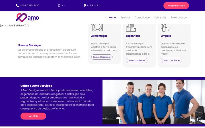 Screenshot of amoservicos.com.br