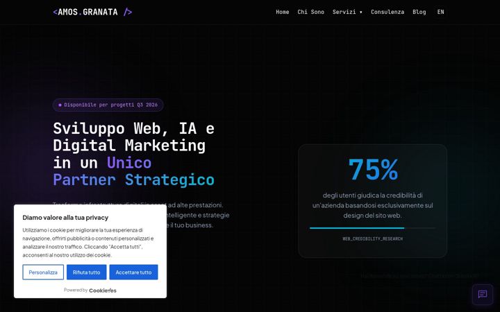 Screenshot of amosgranata.it