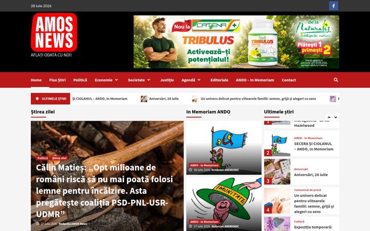 Screenshot of amosnews.ro