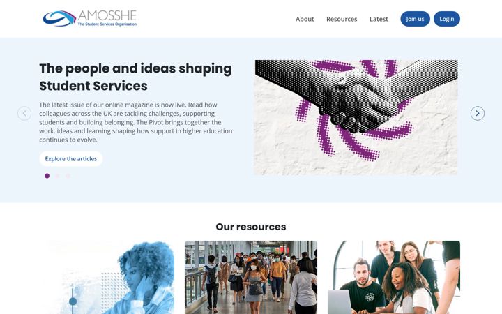 Screenshot of amosshe.org.uk