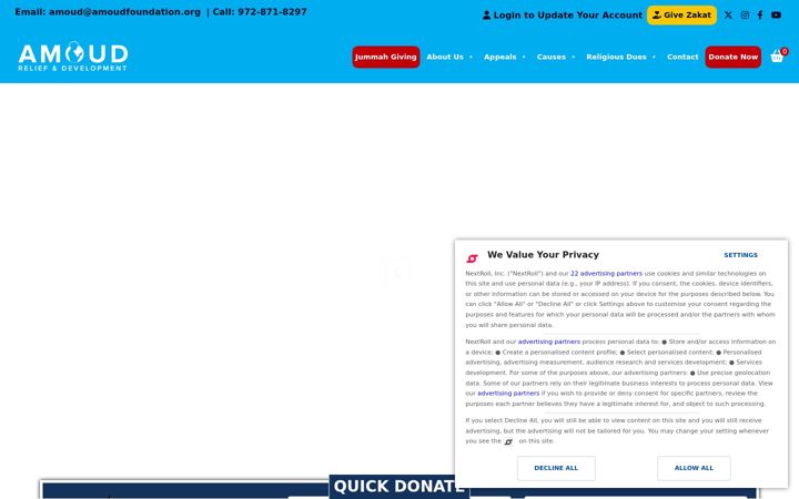 Zrzut ekranu amoudfoundation.org