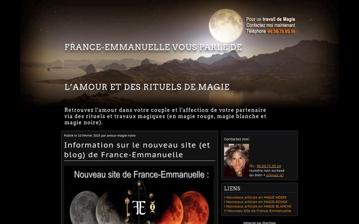 Snímek obrazovky amour-magie-noire.fr