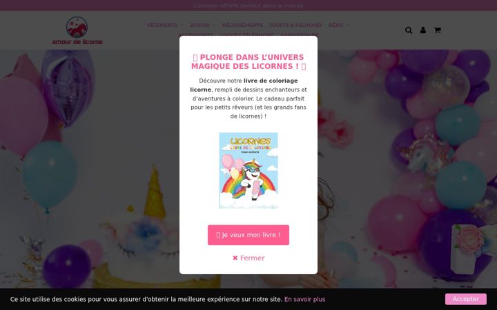Screenshot of amourdelicorne.com