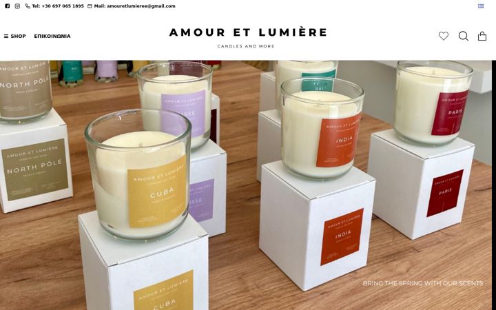 Screenshot of amouretlumiere.gr