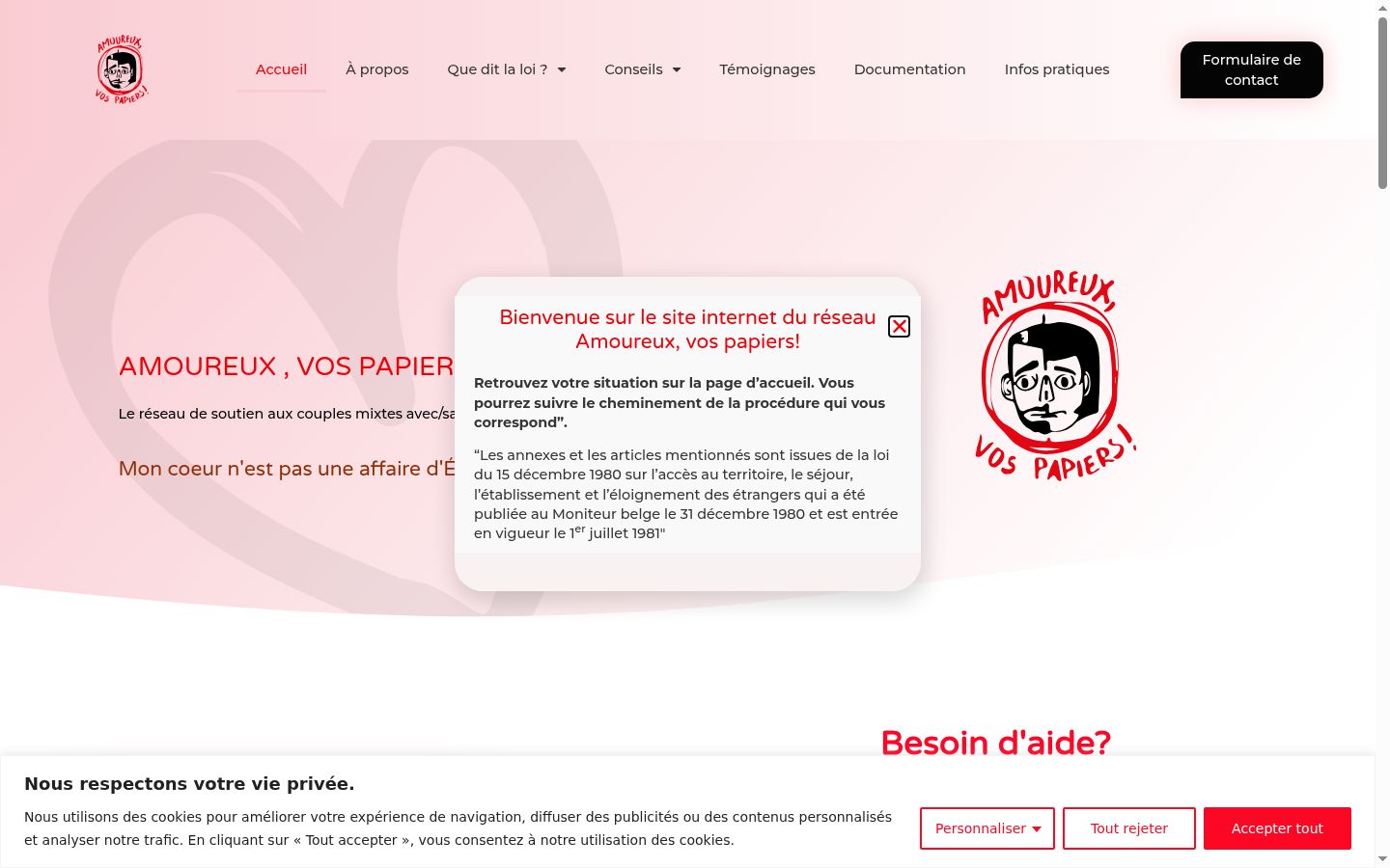 Screenshot des Einwilligungsbanners vor jeglicher Interaktion